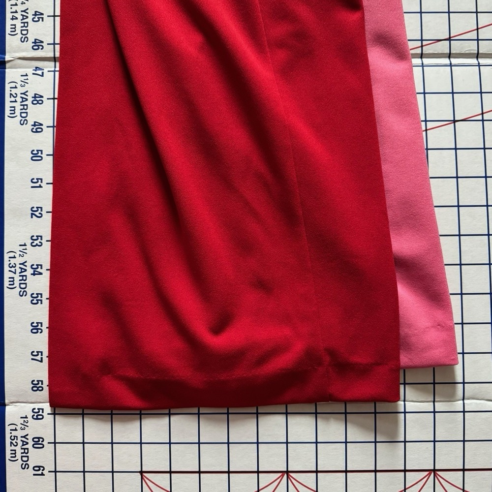 One 33 Social Color Block Bow Front Gown Side Cutouts Pink Red 8 Event Dress - Picture 13 of 16